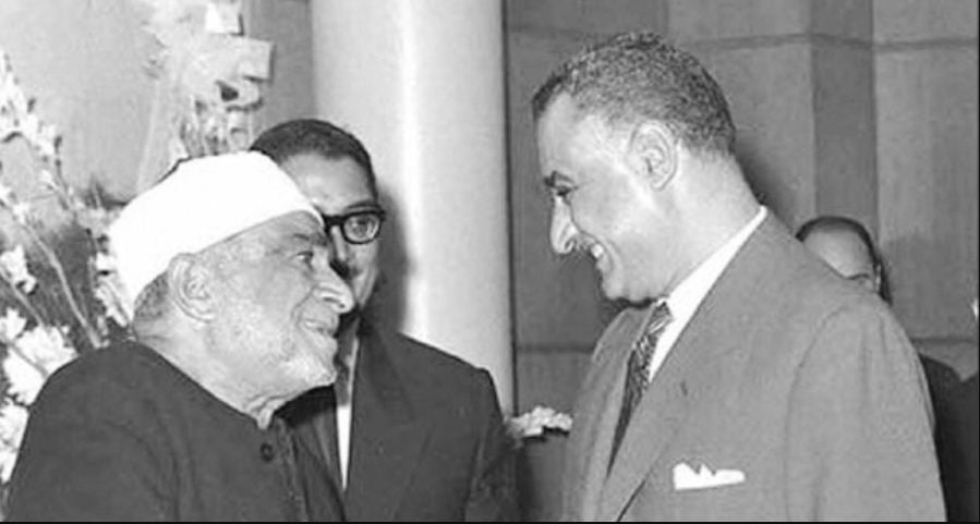 جمال عبد الناصر وشيخ الازهر