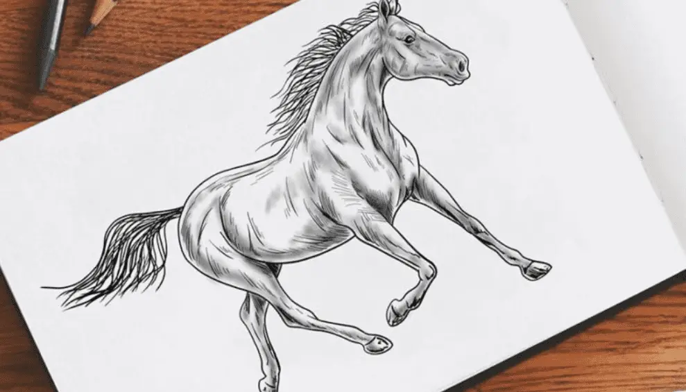 طريقة رسم الحصان خطوة بخطوة للمبتدئين